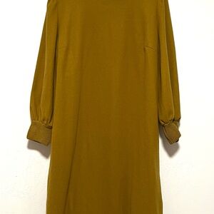 Elegant Olive/Mustard Dress